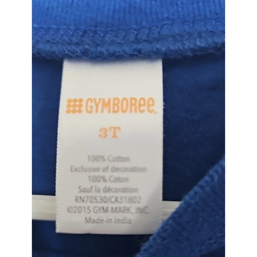 Gymboree Boys Blue Airplane Acorn Graphic T-Shirt Size 3T Cotton Short Sleeve